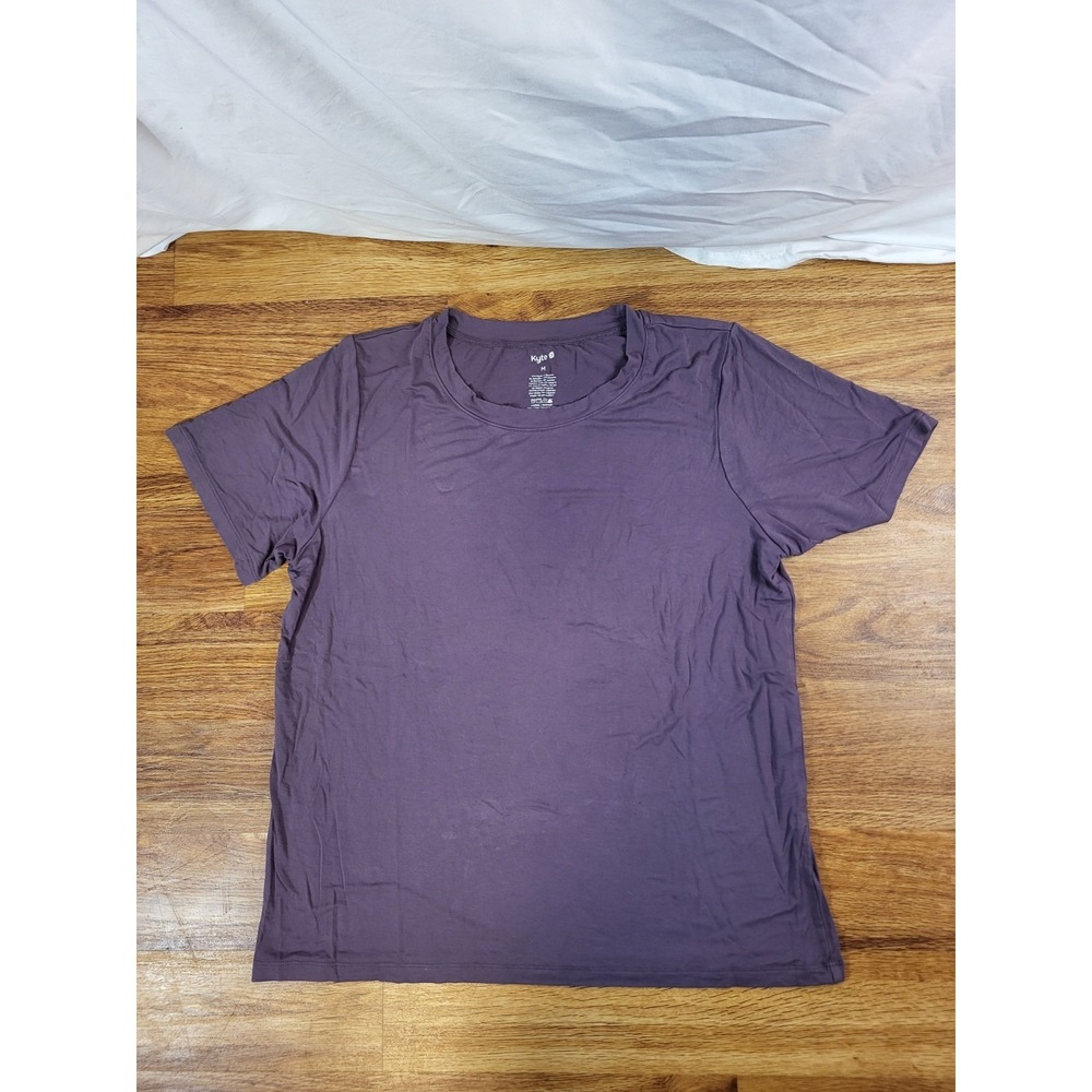 Kyte Baby Womans Purple Round Neck S/S Tee Bamboo Medium